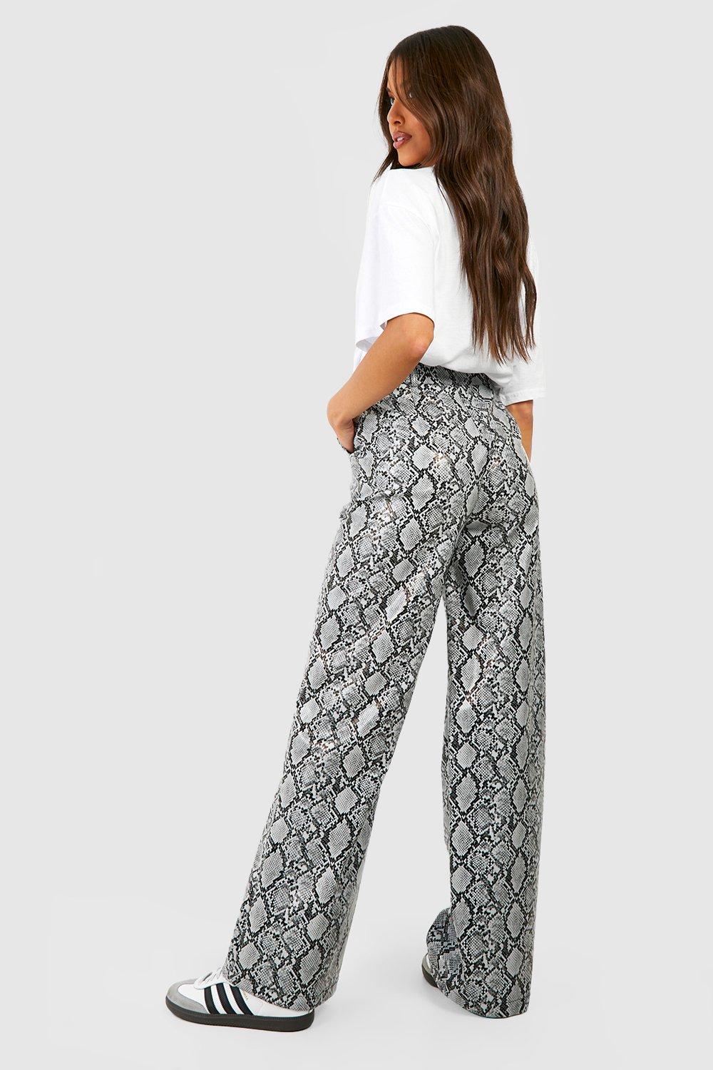 Boohoo snakeskin sale trousers